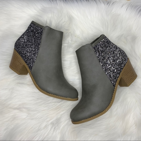 Journee Collection Shoes - Journee Collection Glitter Ankle Booties